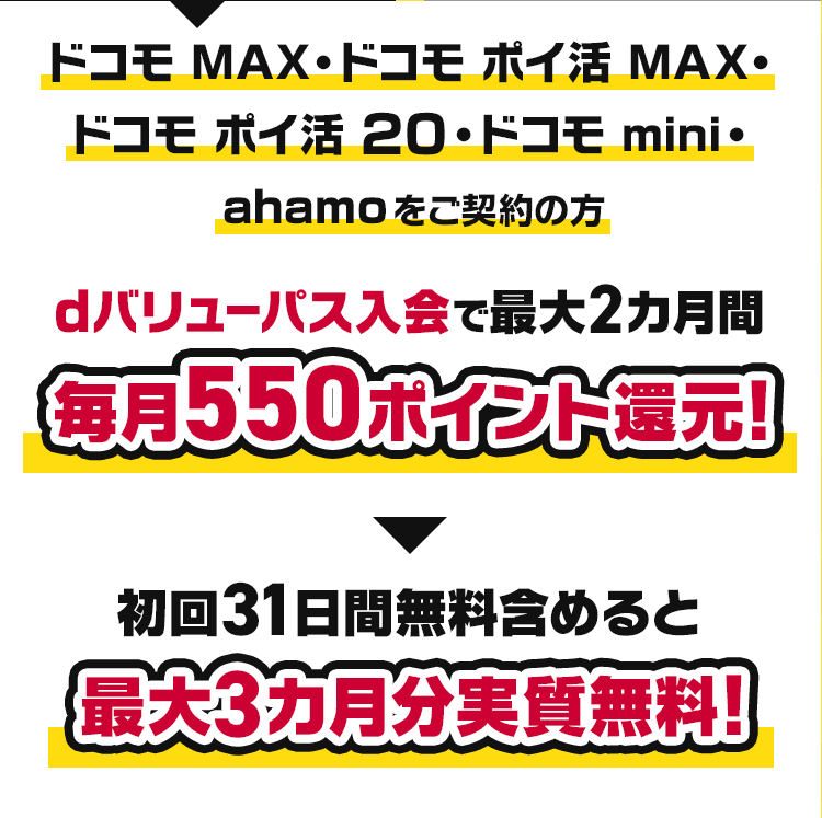 最大3か月分の実質無料