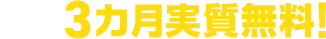 最大3カ月実質無料！