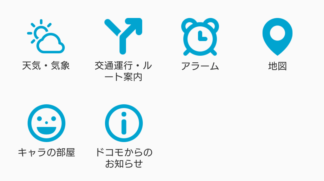 各コンテンツ画面